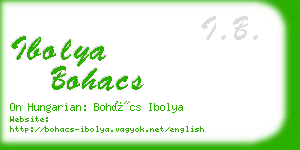 ibolya bohacs business card